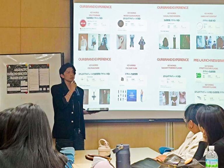 大竹悠生分享了從自學到進入產業的歷程，強調從品牌企劃、設計到生產管理等各段經驗，皆是建立個人品牌的重要養分。
