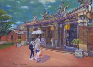 油畫類《大甲文昌祠》入選法國獨立沙龍，展現臺灣藝術家的創作實力